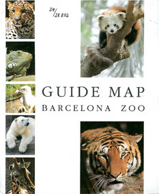 Bild des Verkufers fr Guide Map Barcelona Zoo (Panda, Tiger und 5 kleine Fotos) zum Verkauf von Schueling Buchkurier