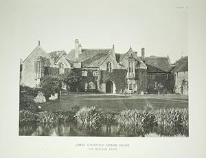Original Antique Photograph Illustration and a Plan of Great Chalfield Manor House in Wiltshire, ...