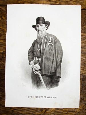Bild des Verkufers fr Lithographie-Portrt von Riccio. Ripari Medico di Garibaldi. zum Verkauf von Antiquariat Thomas Rezek