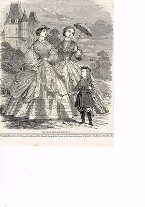Imagen del vendedor de The Paris Fashion for June. (1860) a la venta por VJ Books