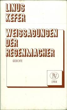 Bild des Verkufers fr Weissagungen der Regenmacher. Gedichte. zum Verkauf von Antiquariat Weinek