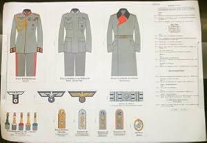 Deckblätter 14 - 30 zur Uniformtafel des Deutschen Heeres (H. V. Bl. 1936 Seite 390 Nr. 1027). Be...
