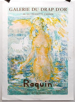 RAQUIN Galerie du Drap D'Or, Cannes, 1977 - Affiche litho originale.