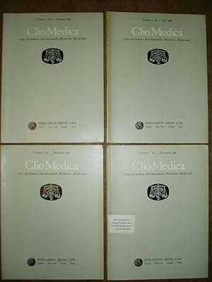 Clio Medica. Acta Academiae Internationalis Historiae Medicinae.Vol. 3, nr. 1- 2- 3- 4 [Feb.1968-...