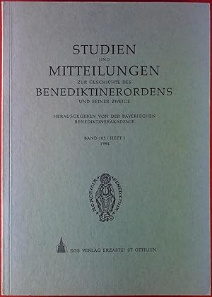 Bild des Verkufers fr Studien und Mitteilungen zur Geschichte des Benediktinerordens und seiner Zweige, Band 105 / Heft 1 zum Verkauf von biblion2