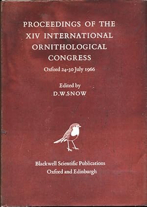 Image du vendeur pour Proceedings of the XIV International Ornithological Congress. Oxford 24-30 July 1966 mis en vente par Barter Books Ltd