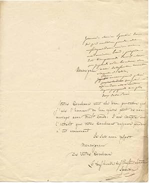 Bild des Verkufers fr Eigenhndiger Brief mit Unterschrift. zum Verkauf von Antiquariat Buechel-Baur