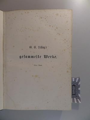 Bild des Verkufers fr G. E. Lessing's gesammelte Werke in zwei Bnden [zwei Bnde in einem Buch]. zum Verkauf von Druckwaren Antiquariat