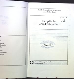 Bild des Verkufers fr Europischer Grundrechtsschutz. Ius Europaeum ; Bd. 4 zum Verkauf von books4less (Versandantiquariat Petra Gros GmbH & Co. KG)