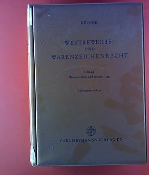 Bild des Verkufers fr Wettbewerbs- und Warenzeichenrecht. Systematischer Kommentar. 1. Band, Warenzeichen und Ausstattung. zum Verkauf von biblion2