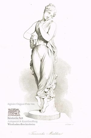 Seller image for Tanzendes Mdchen. Stahlstich von Payne nach Canova um 1850 for sale by historicArt Antiquariat & Kunsthandlung