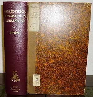 Bild des Verkufers fr Bibliotheca Geographica Germaniae. Litteratur der Landes- und Volkskunde des Deutschen Reichs. 2 Bde. ( Hauptband und Autorenregister). zum Verkauf von Die Bcherwelt