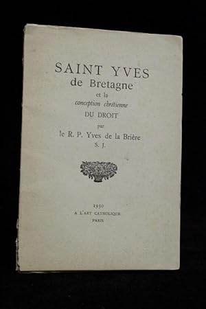 Saint Yves de Bretagne et la conception chrétienne du droit