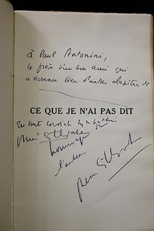 Image du vendeur pour Ce que je n'ai pas dit. (souvenirs d'un reporter) mis en vente par Librairie Le Feu Follet