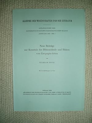 Seller image for Neue Beitrge zur Kenntnis der Bltenstnde und Blten von Ceropegia-Arten for sale by Expatriate Bookshop of Denmark