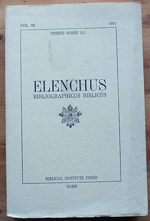 Imagen del vendedor de Elenchus Bibliographicus Biblicus - 52 - 1971 a la venta por Aberbroc