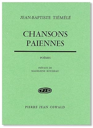 Bild des Verkufers fr Chansons Paiennes: Pomes zum Verkauf von Lorne Bair Rare Books, ABAA