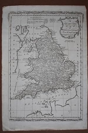 A New And Correct Map Of England and Wales From The Latest and Best Improvements, detaillierter K...