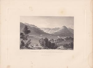 Grassmere Lake & Village, Westmorland, Stahlstich um 1840 von C. Mottram/ G. Pickering, Blattgröß...