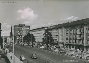 Kassel, Ständeplatz. Blick Richtung EAM-Hochhaus und Lutherkirche.