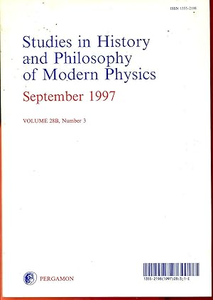 Seller image for Studies in History and Philosophy of Modern Physics, September 1997 Volume 28B, number 3 for sale by Sylvain Par�