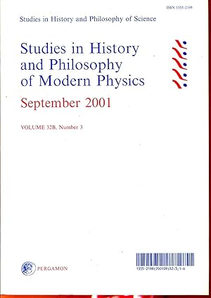Seller image for Studies in History and Philosophy of Modern Physics, September 2001 Volume 32B, number 3 for sale by Sylvain Par�