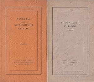 Bild des Verkufers fr Kiepenheuer Katalog 1959 / Nachtrag zum Kiepenheuer Katalog Mrz 1961. zum Verkauf von Antiquariat Carl Wegner