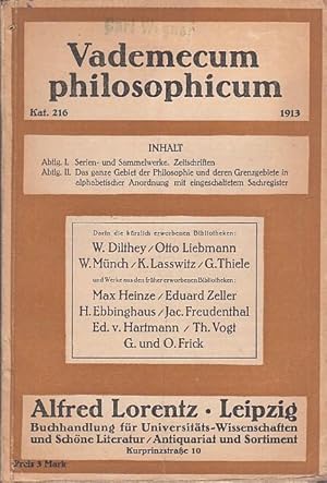 Vademecum philosophicum. Kat. 216 / 1913.