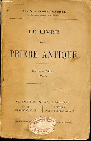 Bild des Verkufers fr LE LIVRE DE LA PRIERE ANTIQUE. zum Verkauf von Le-Livre