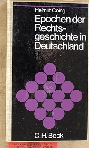 Seller image for Epochen der Rechtsgeschichte in Deutschland. Beck`sche Schwarze Reihe Band 48 for sale by Baues Verlag Rainer Baues 