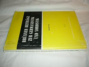 Immagine del venditore per Brnner Beitrge zur Germanistik und Nordistik. III. Rocnik XXXI, Rada Germanisticko-Anglisticka (k) C.4 venduto da Antiquariat im Kaiserviertel | Wimbauer Buchversand