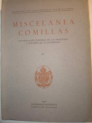 Image du vendeur pour Miscelnea Comillas. Tomo IV - 1945 mis en vente par Librera Antonio Azorn