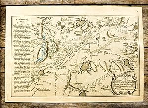 Seller image for Teilkolorierter Kupferstich-Plan. Plan der Bataille welche d. 15. Aug. 1760 . bey Liegnitz in Schlesien vorgefallen. for sale by Antiquariat Thomas Rezek