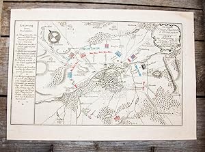 Seller image for Teilkolorierter Kupferstich-Plan. Plan der Belagerung der Vestung Neiss in Schlesien. for sale by Antiquariat Thomas Rezek