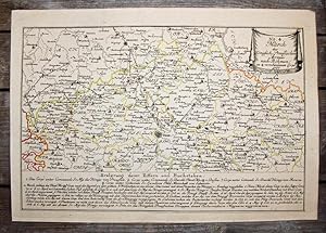 Seller image for Grenzkolorierte Kupferstich-Landkarte. March der Kniglich-Preuischen Armee nach Bhmen. for sale by Antiquariat Thomas Rezek