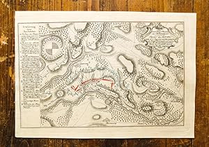 Seller image for Teilkolorierter Kupferstich-Plan. Plan der Action, welche d. 1. Aug. 1759 . bey Coofeldt ohnweit Minden vorgefallen. for sale by Antiquariat Thomas Rezek