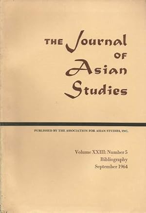 Seller image for The Journal of Asian Studies Volume Xxiii, No. 5 for sale by Lincbook