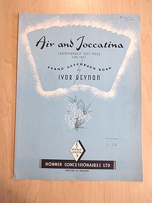 Air and Joccatina, Champion Test Piece For 1952 Piano Accordion Solo
