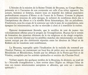 La Bouenza 1892-1992. Les sources de l'Eglise au Congo