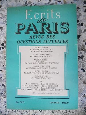 Seller image for Ecrits de Paris - Revue des questions actuelles - N. 148 - Avril 1957 for sale by Frederic Delbos