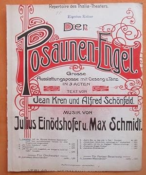 Image du vendeur pour Der Posaunen-Engel No. 1 "Leneken mit de Bimmel-Bammel-Beeneken, nach dem parodistischen Terzett fr eine Singstimme eingerichtet (Grosse Ausstattungsposse mit Gesang und Tanz in 3 Acten; Text von Jean Kren und Alfred Schnfeld mis en vente par ANTIQUARIAT H. EPPLER