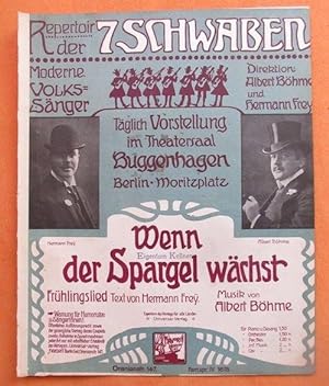 Imagen del vendedor de Wenn der Spargel wchst (Frhlingslied) a la venta por ANTIQUARIAT H. EPPLER