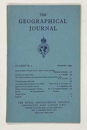 Image du vendeur pour The Geographical Journal: Vol LXXIV [74] No. 5. mis en vente par Robert Frew Ltd. ABA ILAB