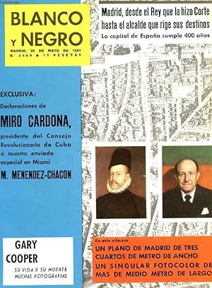 Seller image for BLANCO Y NEGRO, AO LXXI, N 2559, MAYO 1961 (Sumario: Madrid y sus alcaldes, Jos Medina Gomez. Madrid, escritores mil, Los 4 grandes de nuestras letras son, madrileos. El mundo occidental ha sido derrotado en Laos, Manuel Aznar. Debe llegar a Venus.) for sale by Le-Livre