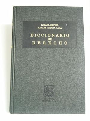 Immagine del venditore per DICCIONARIO DE DERECHO venduto da LIBRERIA  SANZ