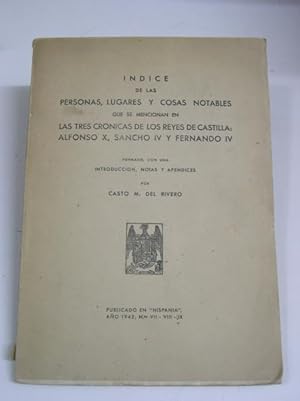 Seller image for INDICE DE LAS PERSONAS, LUGARES Y COSAS NOTABLES que se mencionan en for sale by LIBRERIA  SANZ