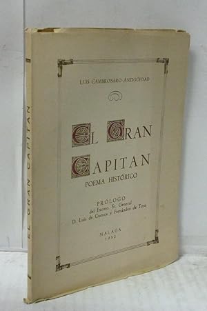 Immagine del venditore per EL GRAN CAPITAN. ( POEMA HISTORICO) venduto da LIBRERIA  SANZ