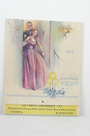 Seller image for CALENDAR OLYMPIA CREAMERY COMPANY 1939 [Olympia, Washington] for sale by Live Oak Booksellers