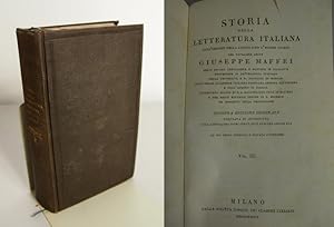 STORIA DELLA LETTERATURA ITALIANA. Dall' origine della lingua sino a' nostri Giorni. Volumes 3 + ...