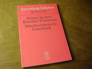 Bild des Verkufers fr Mittelhochdeutsche Grammatik - Sammlung Gschen 2209 zum Verkauf von Antiquariat Fuchseck